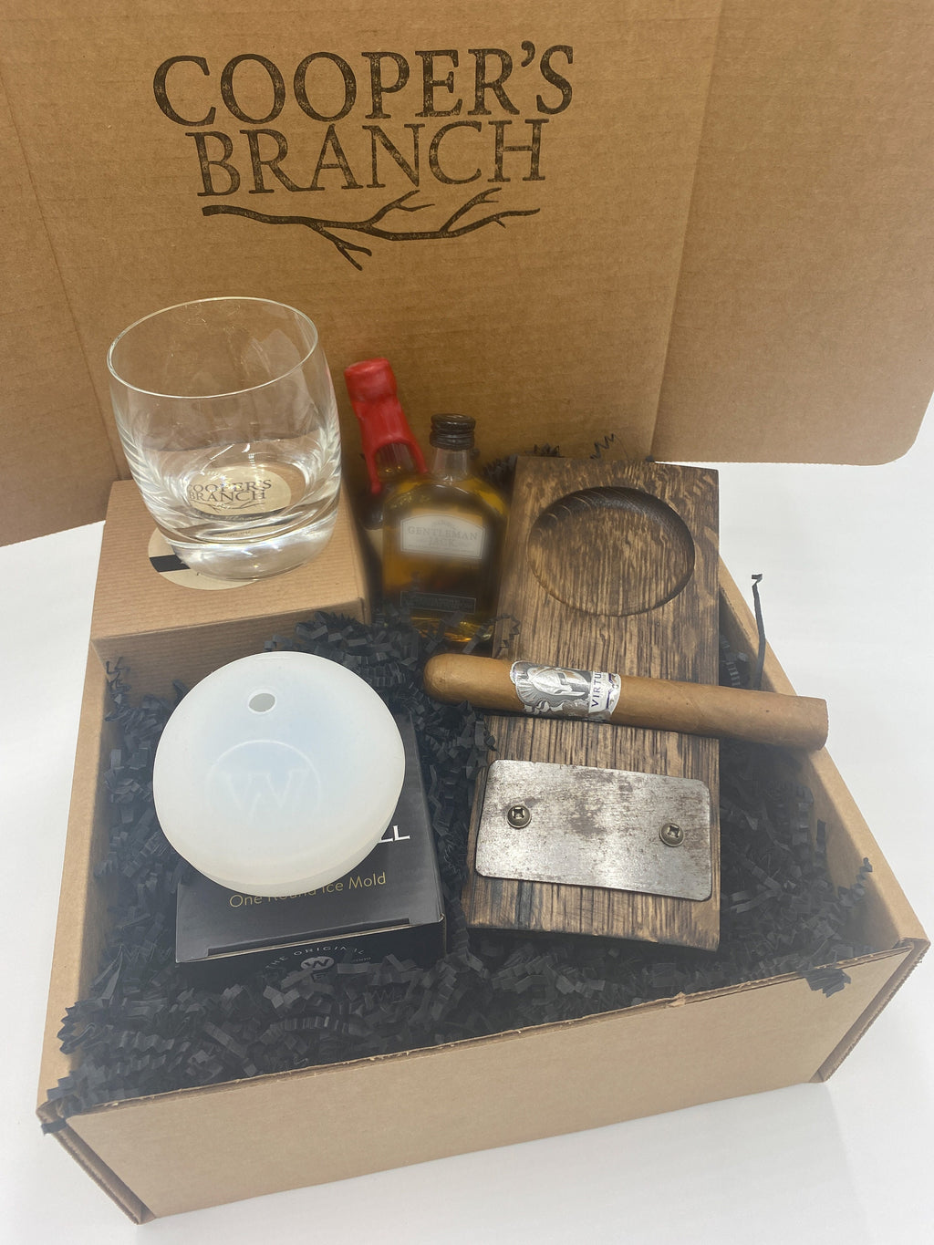 Personalized Whiskey Decanter, Glass, Ice Ball & Coaster Set